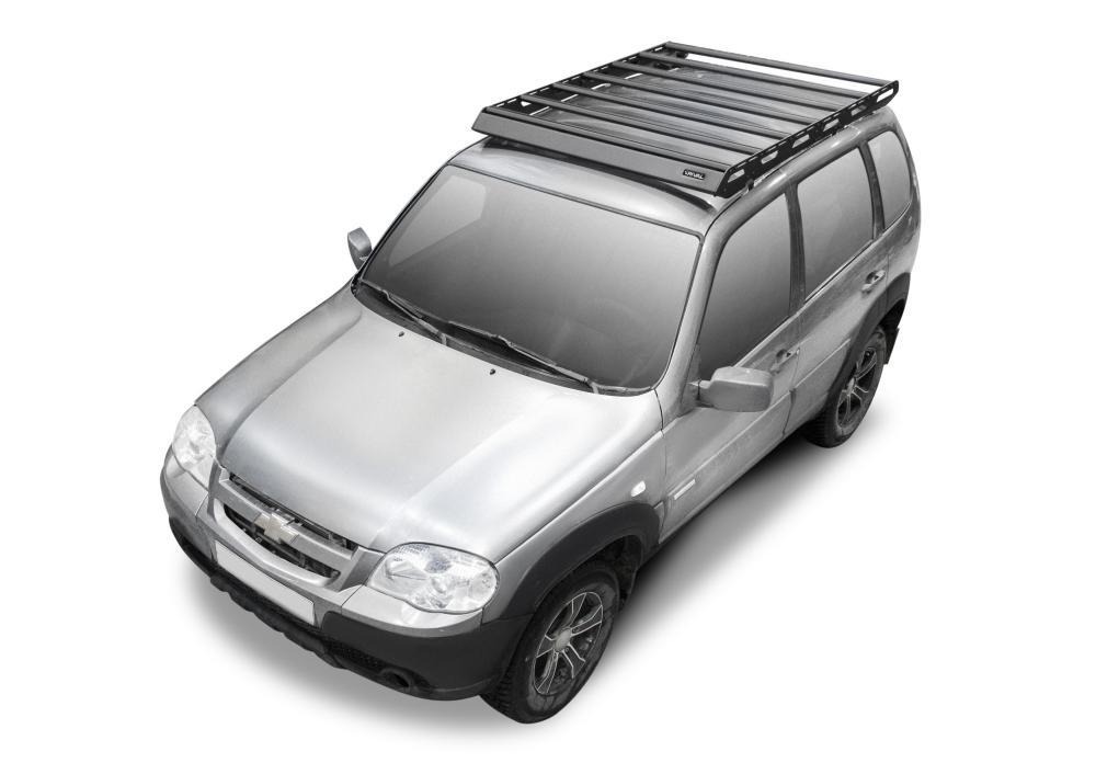 Грузовая черная алюминиевая платформа Rival для Chevrolet Niva и Lada Niva Travel (2123) фото 2