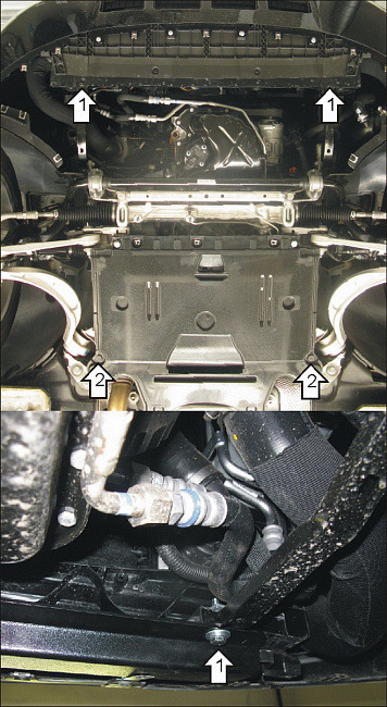 Защита алюминиевая Мотодор для картера двигателя, КПП на Audi Q5 фото 2